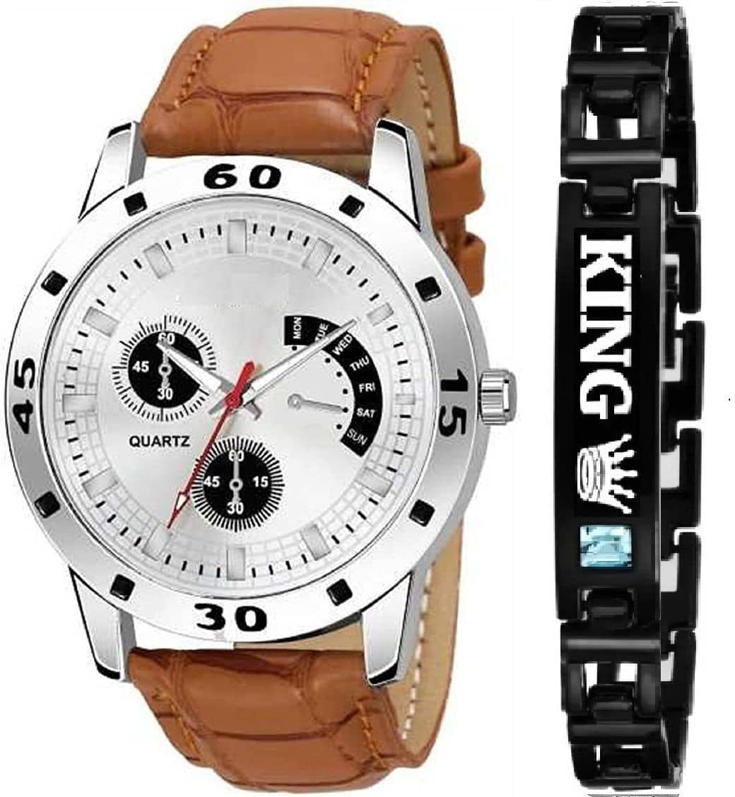 Shivark Brown Leather Analog Men's Watch