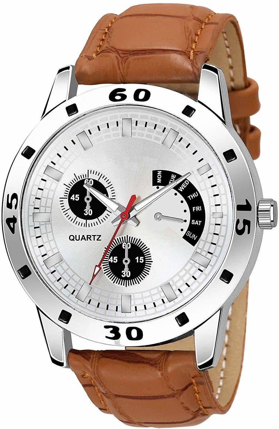 Shivark Brown Leather Analog Men's Watch