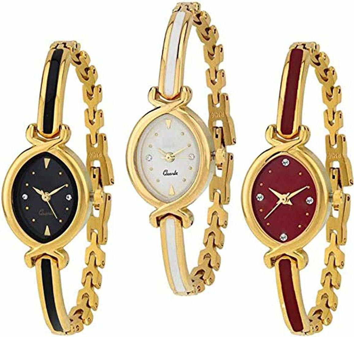 Shivark Gold Metal Analog Womens Watch