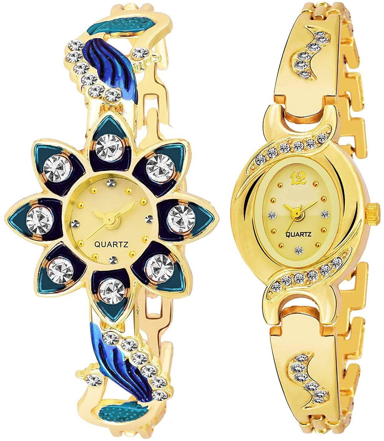 Shivark Gold Stainless Steel Analog Womens Watch