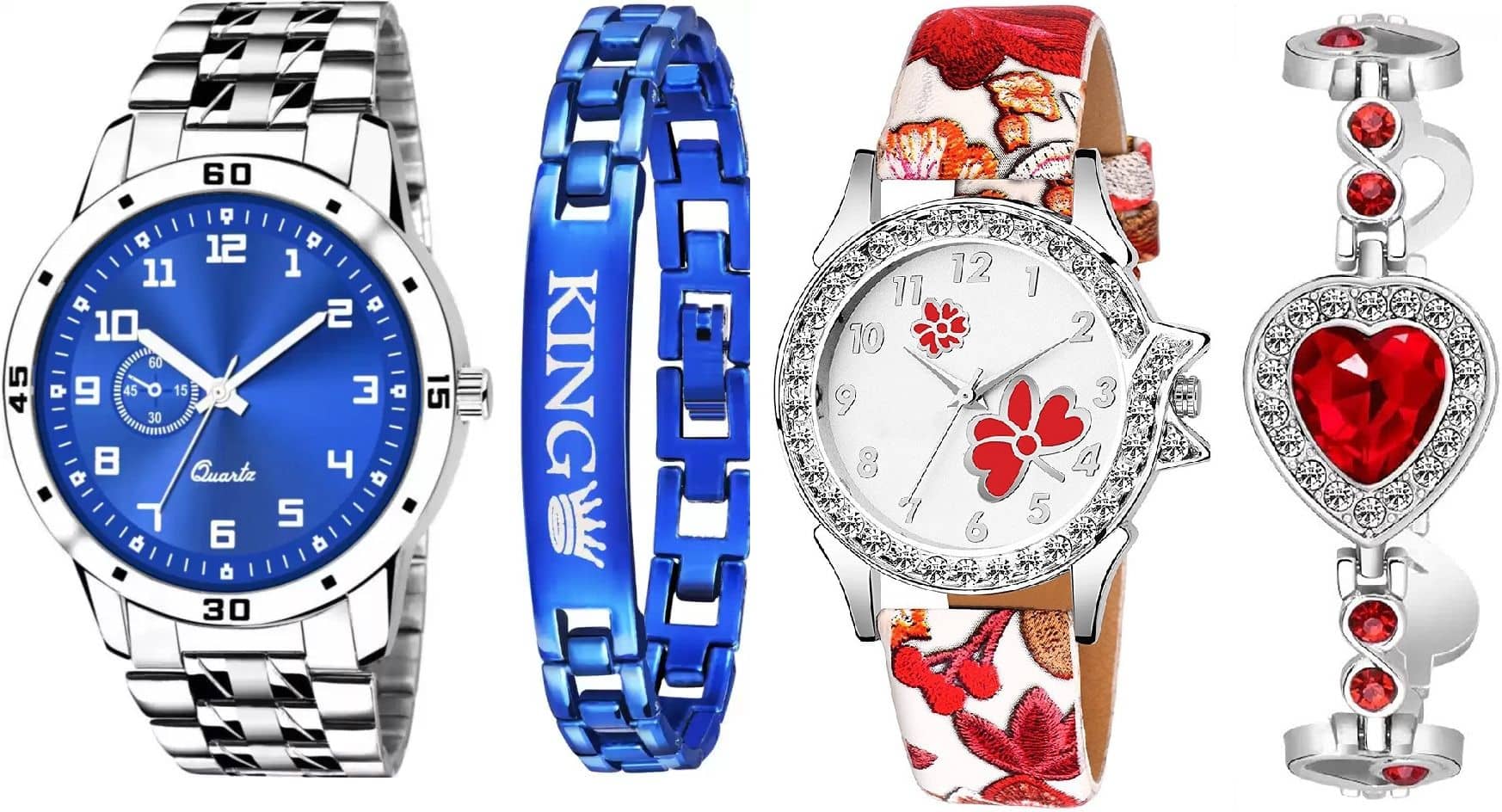 Shivark Multicolor Leather Analog Couple's Watch