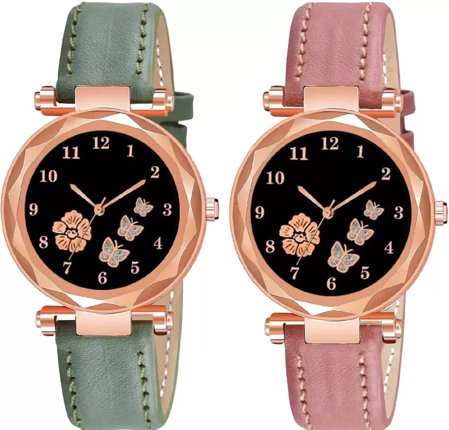Shivark Multicolor Leather Analog Womens Watch