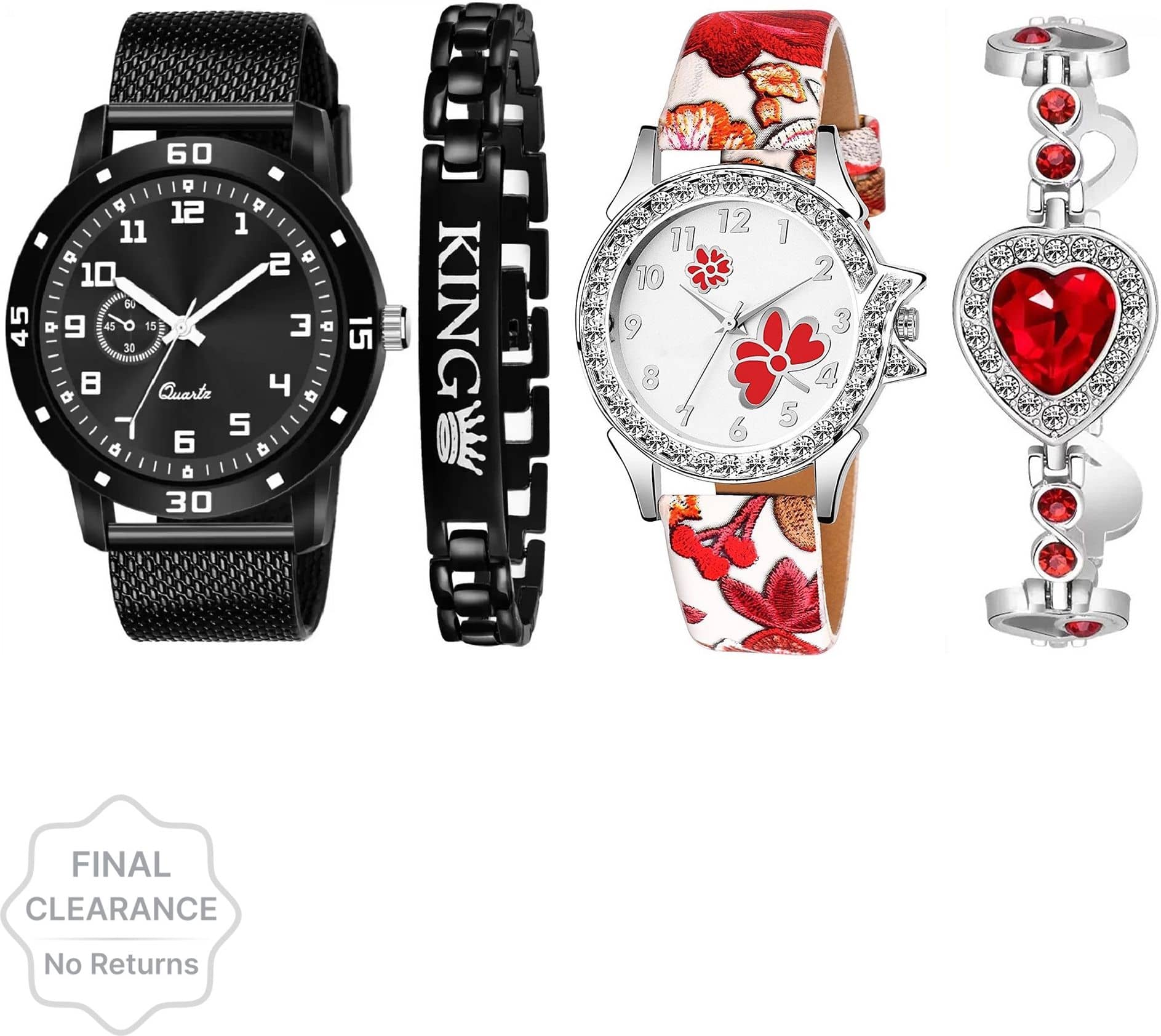 Shivark Multicolor Silicon Analog Couple's Watch
