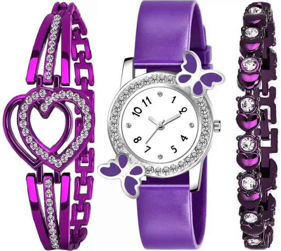 Shivark Purple Silicon Analog Womens Watch