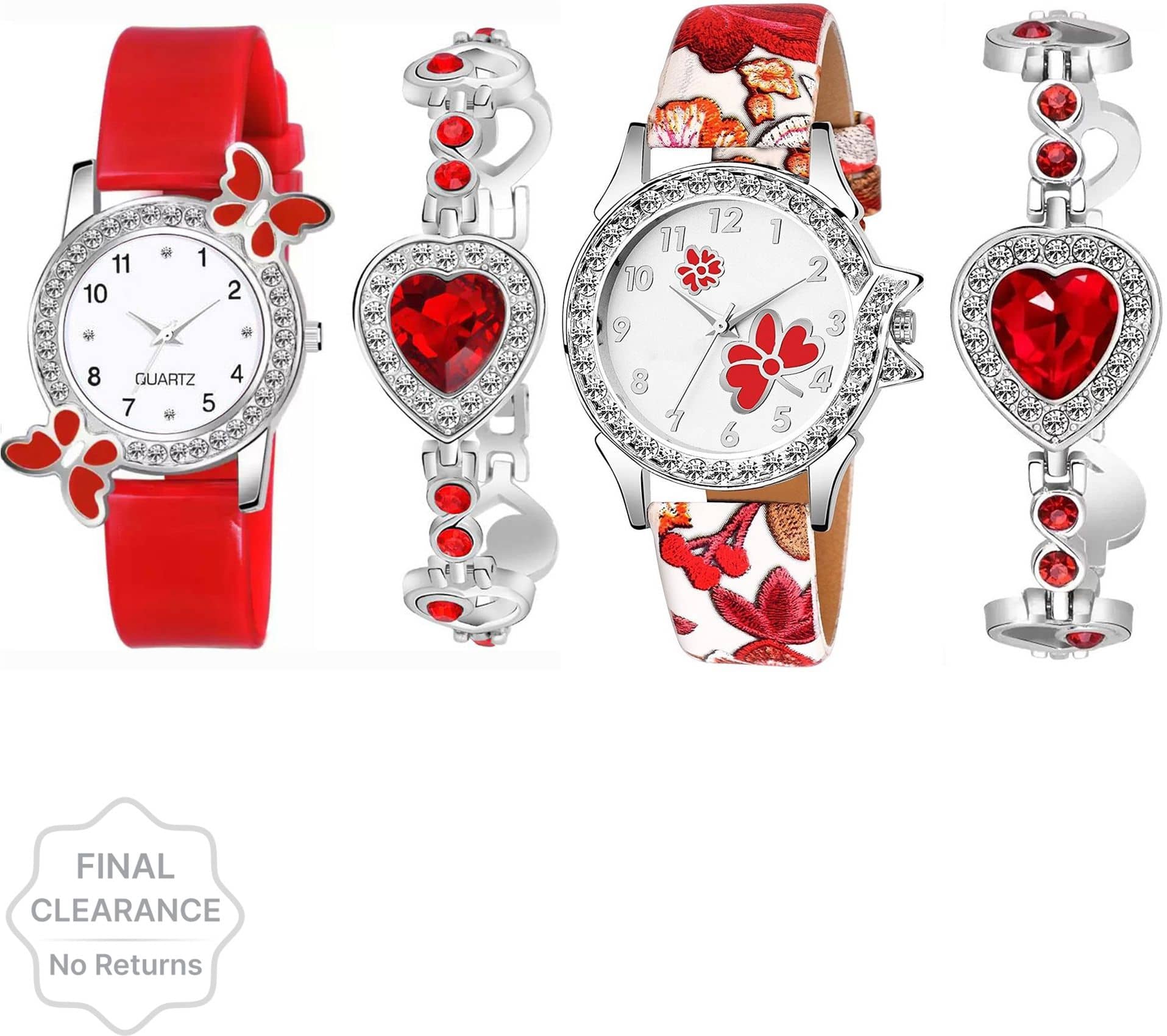 Shivark Red Silicon Analog Womens Watch