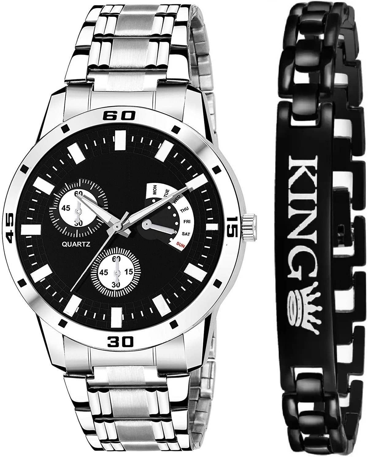 Shivark Silver Stainless Steel Analog Men's Watch