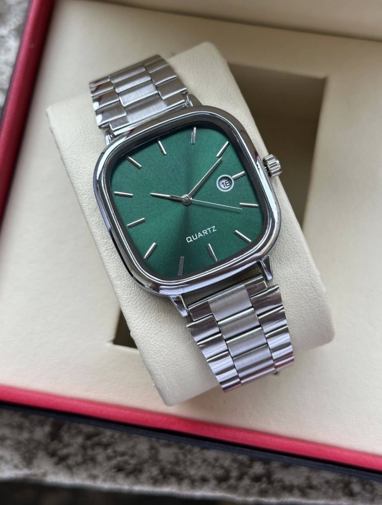 Shivark Silver Stainless Steel Analog Couple's Watch