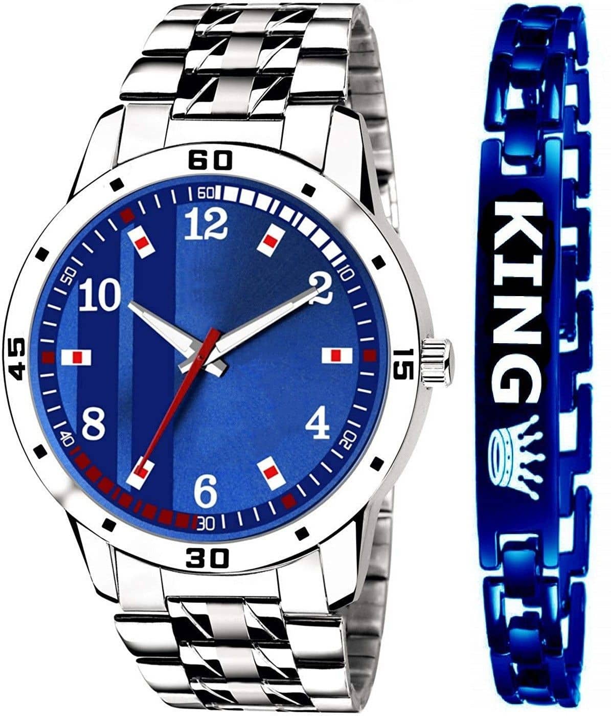 Shivark Silver Stainless Steel Analog Men's Watch