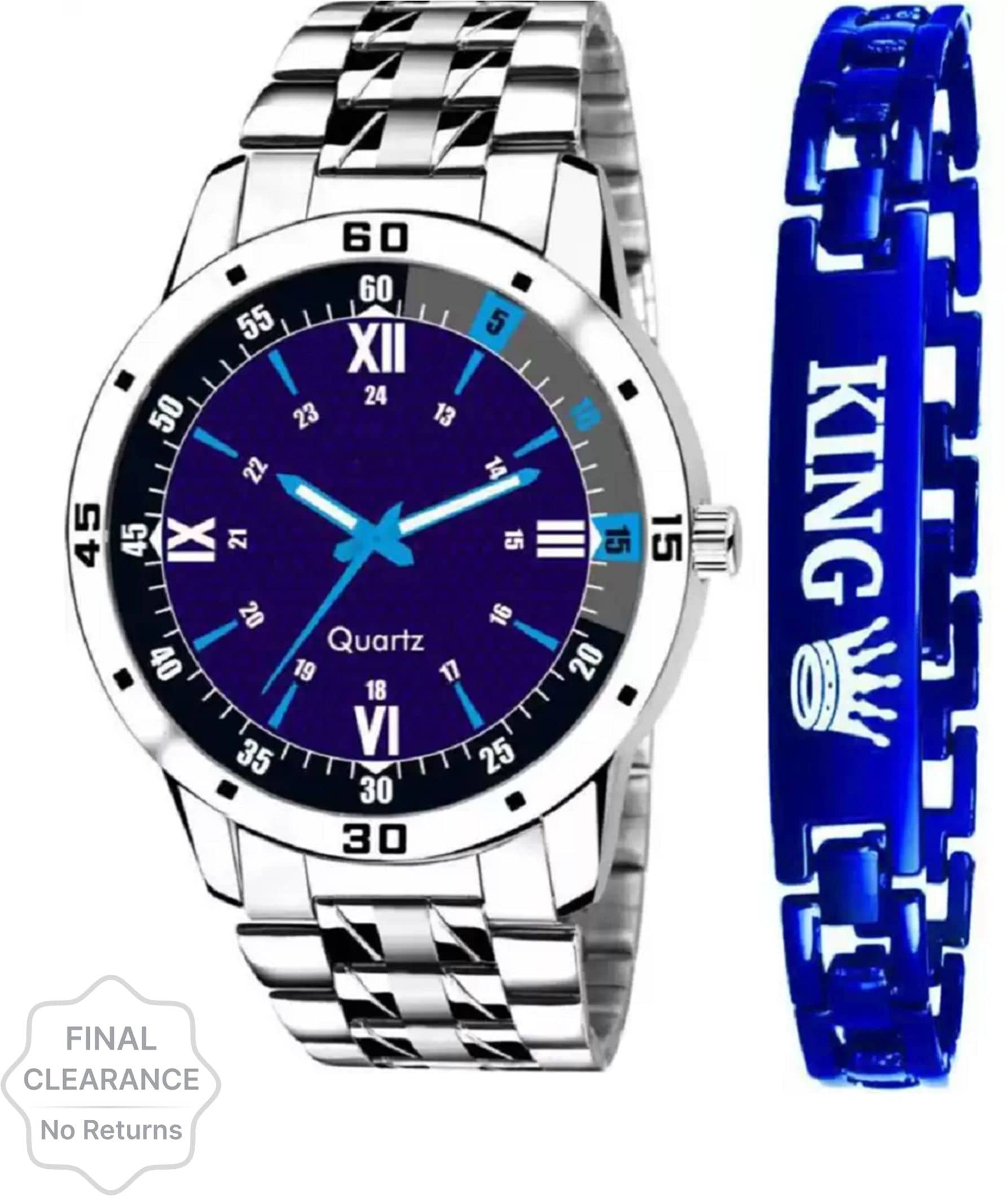 Shivark Silver Stainless Steel Analog Men's Watch