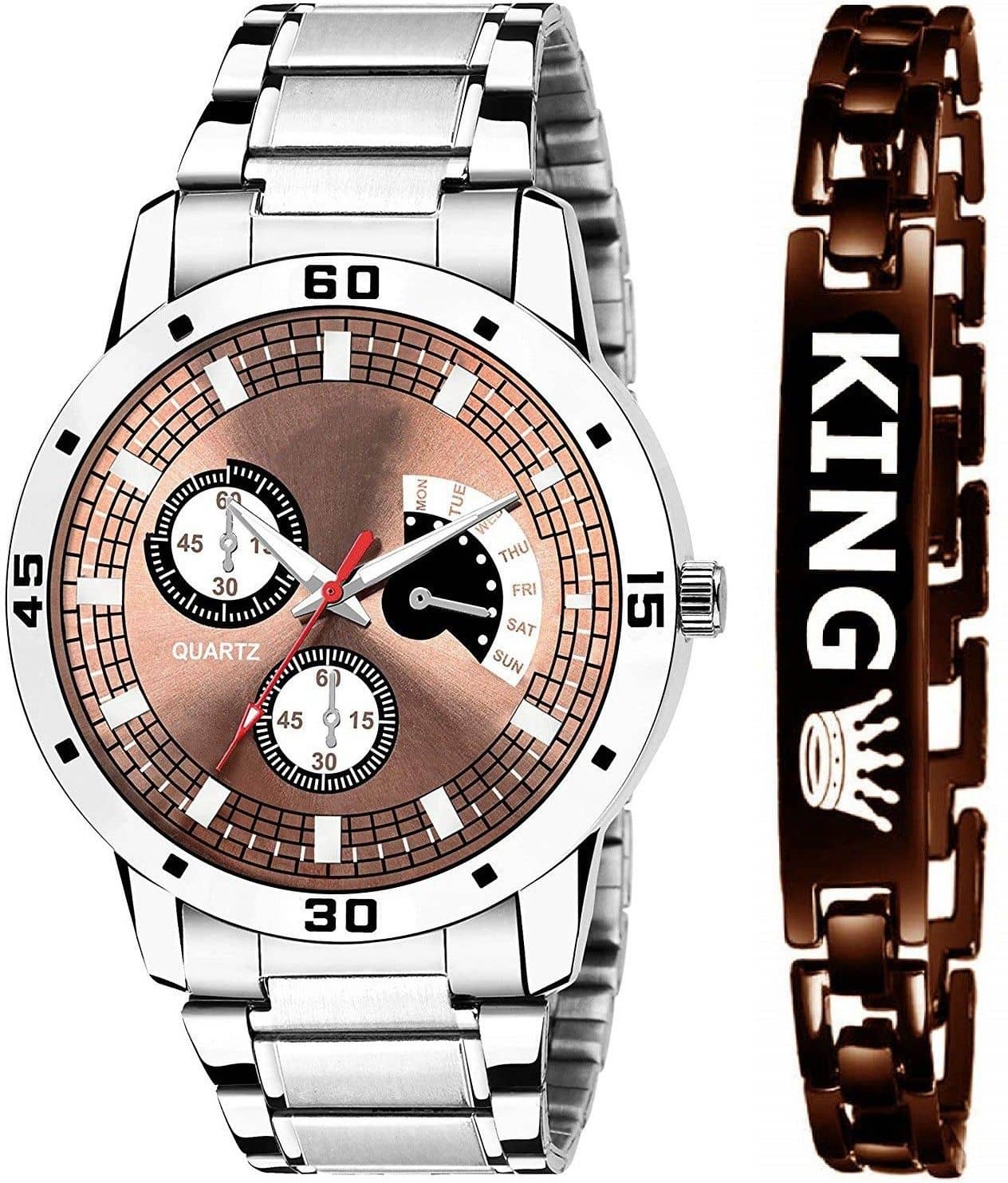 Shivark Silver Stainless Steel Analog Men's Watch