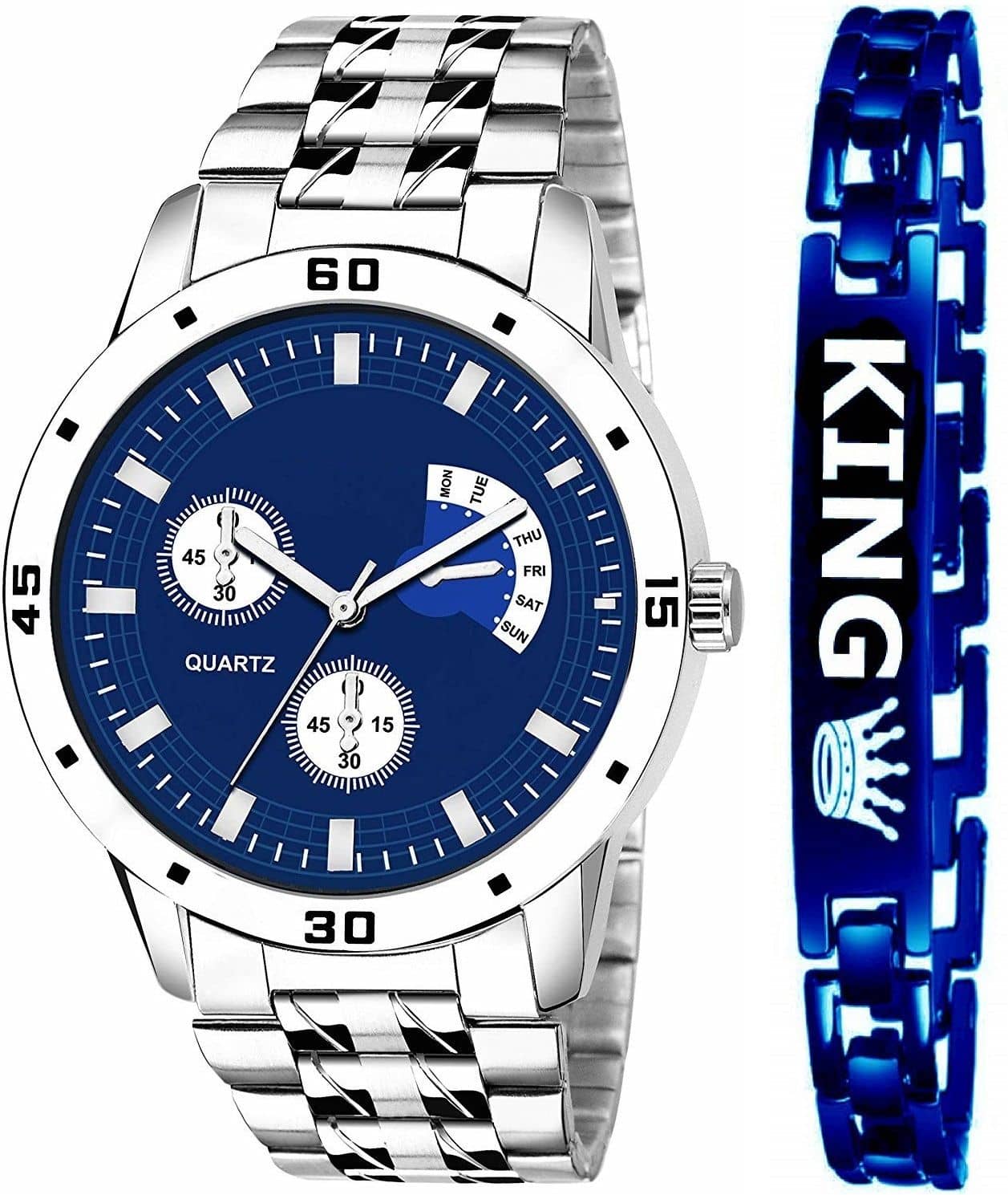 Shivark Silver Stainless Steel Analog Men's Watch