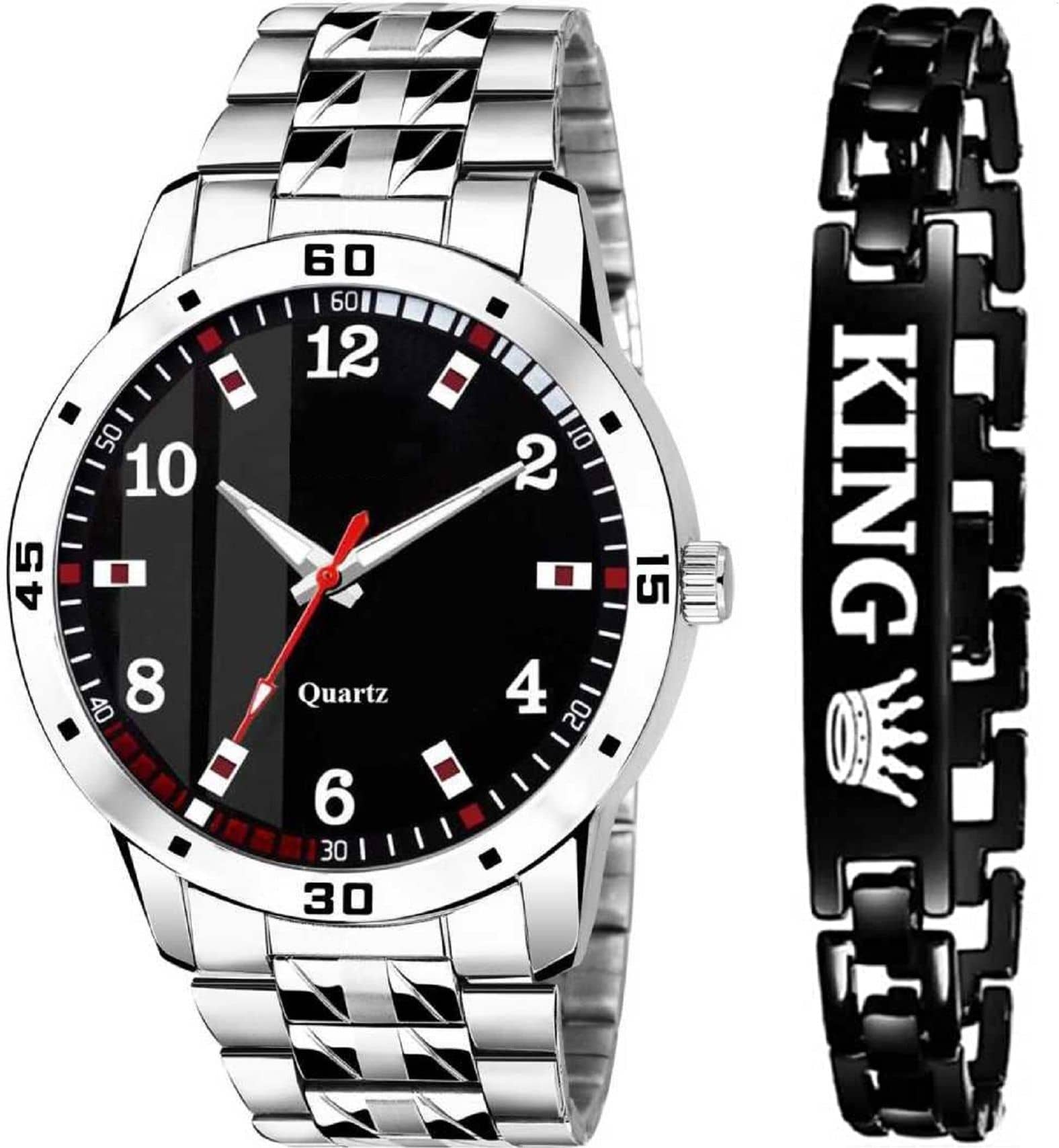 Shivark Silver Stainless Steel Analog Men's Watch