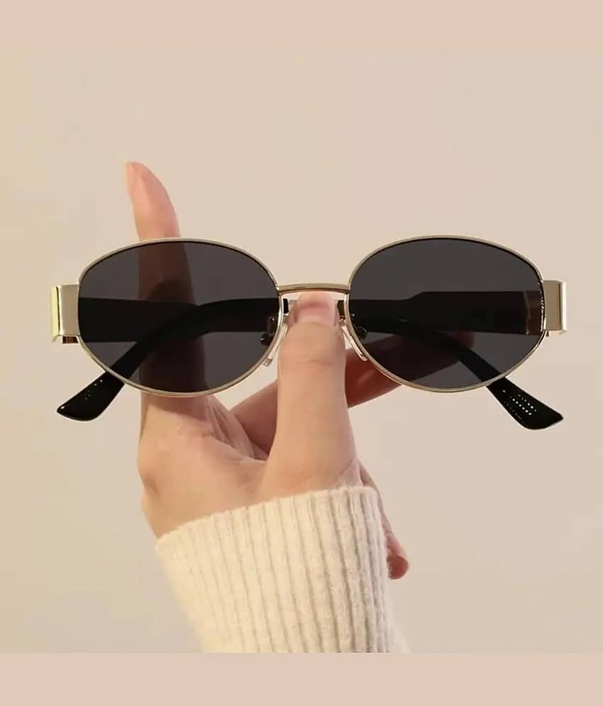 BANDSMITH Gold Oval Sunglasses ( Pack of 1 ) - Sunglasses | Buy online on ZillyBuy