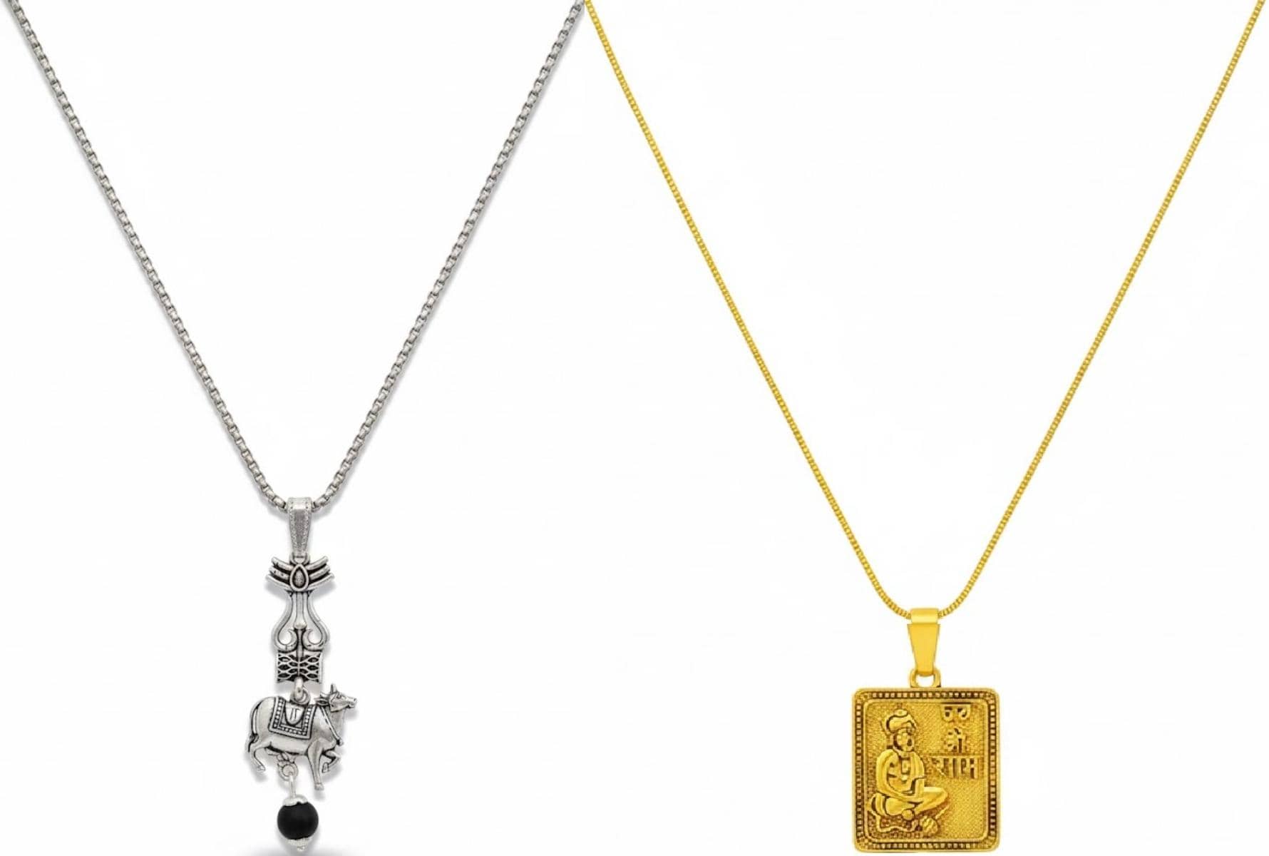 AKLINA Alloy Multicolor Long Chain with pendants