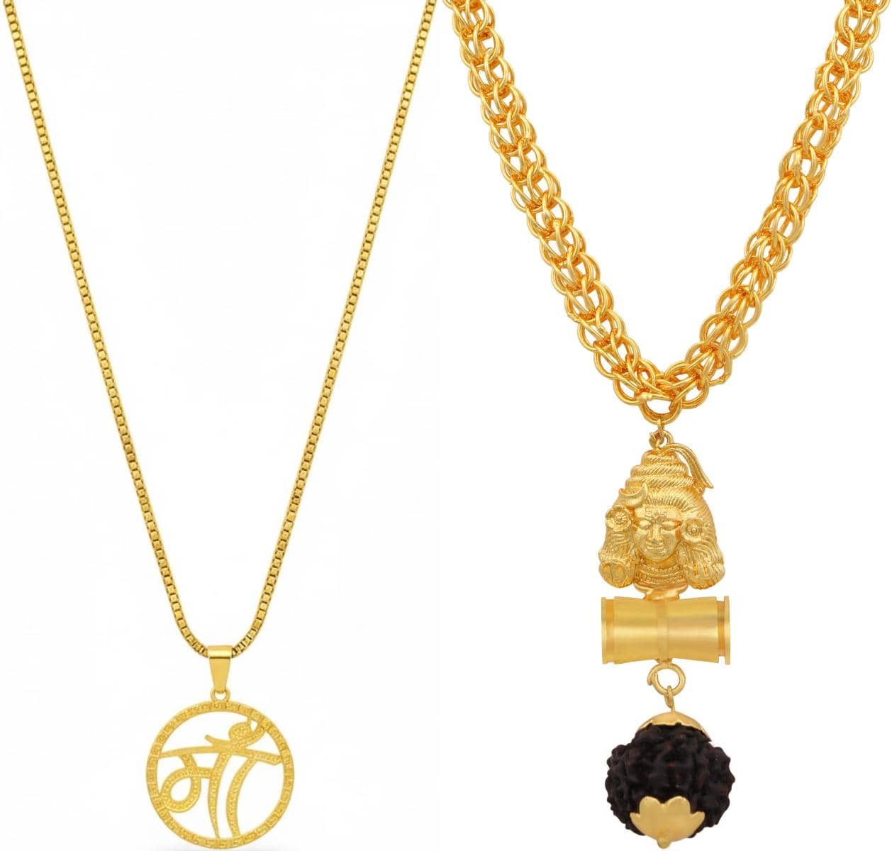 AKLINA Multicolor Men's Religious Pendant With Chain ( Pack of 2 ) - Jewellery Sets | Buy online on ZillyBuy