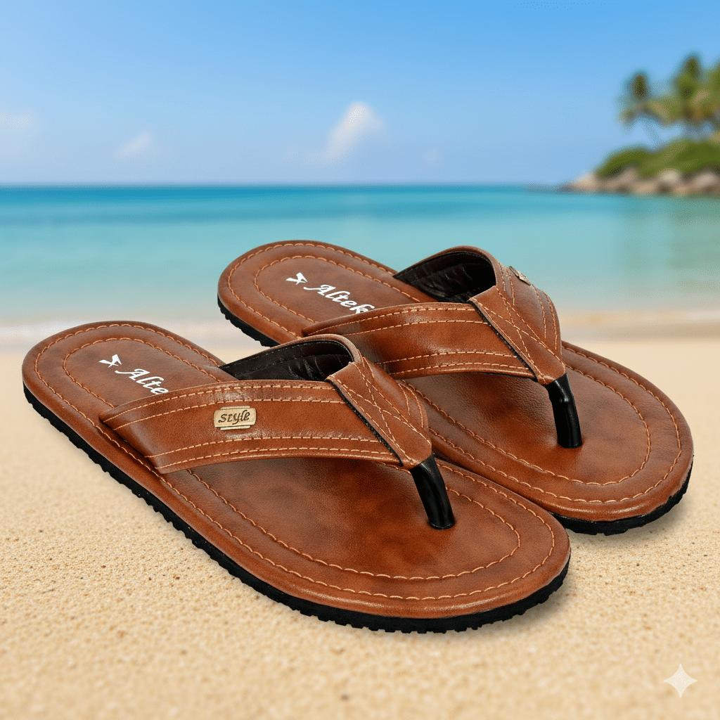 Altek Tan Men's Thong Flip Flop