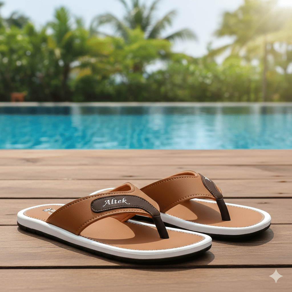 Altek Tan Men's Thong Flip Flop