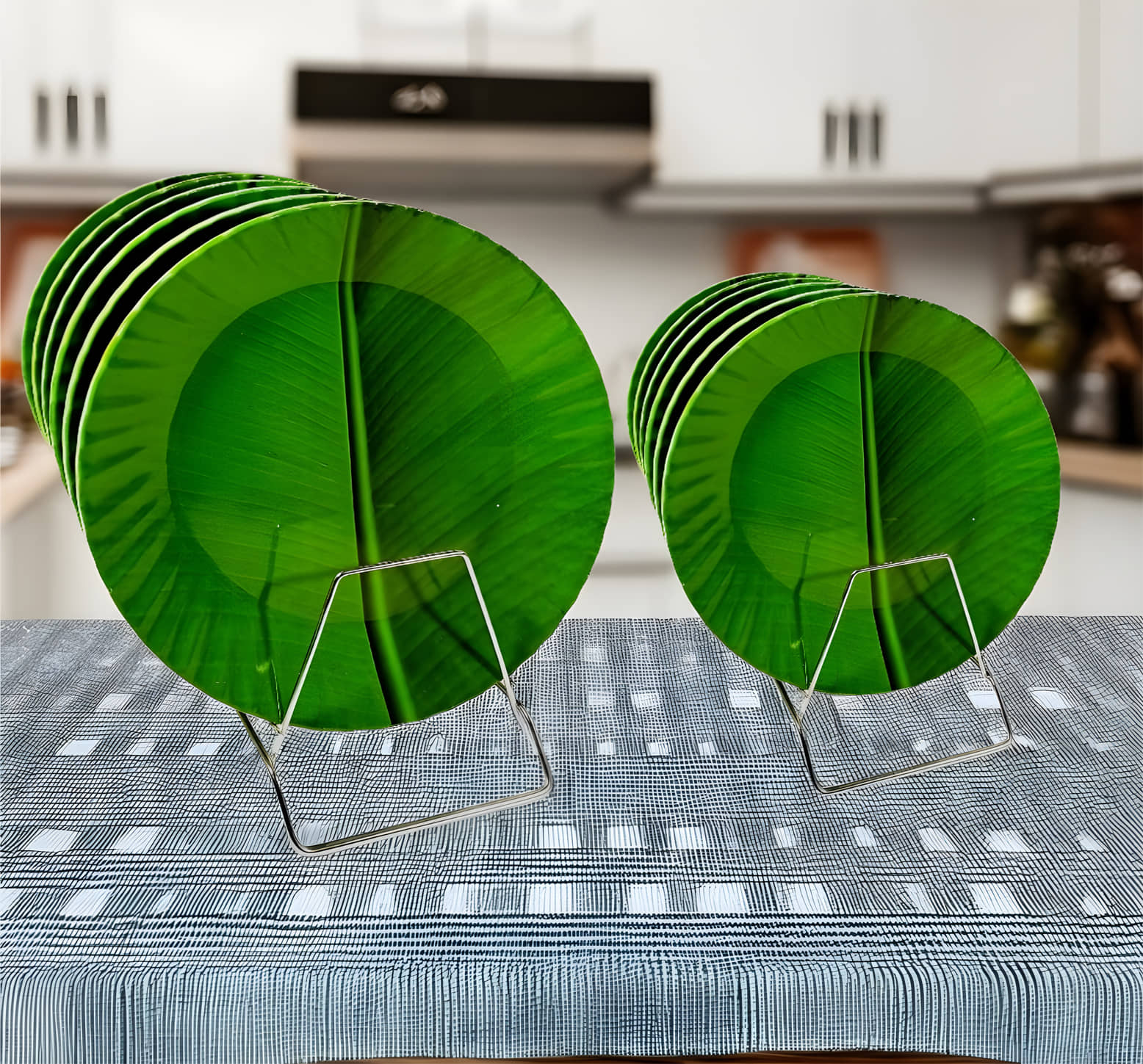 Inpro 12 Pcs Melamine Light Green Full Plate & Half Plate
