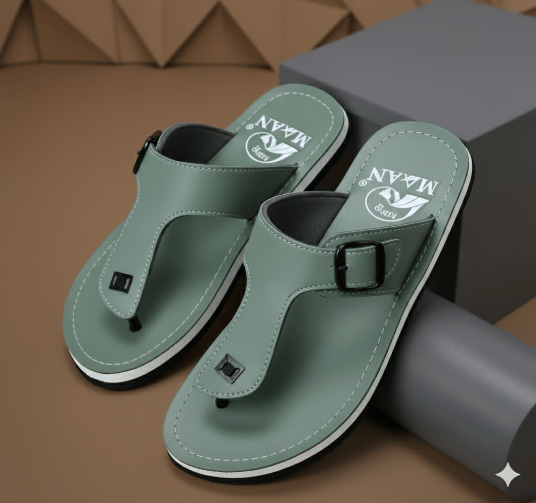 MAAN Sea Green Men's Thong Flip Flop