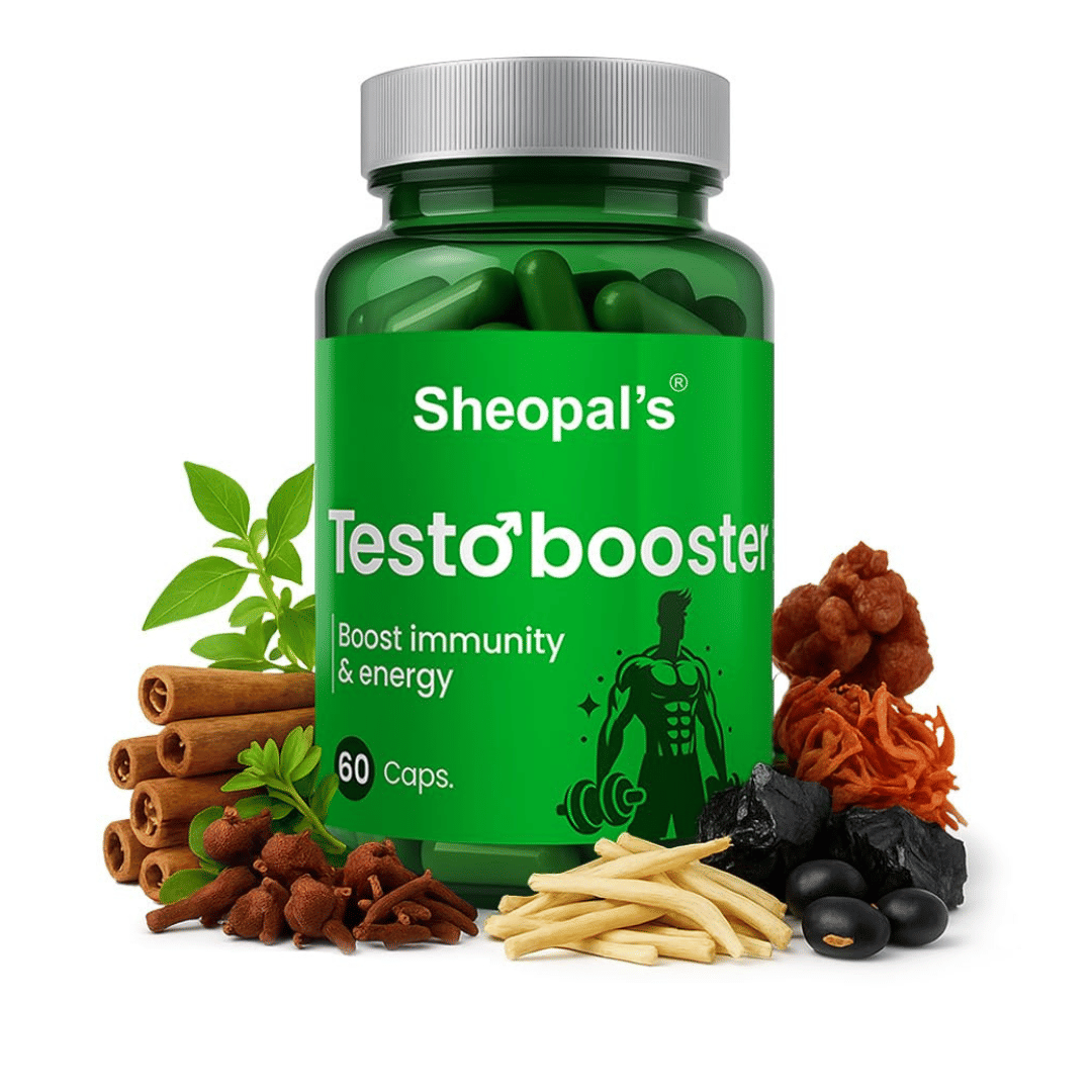 Sheopals Testo Booster Capsules - 9 Ayurvedic Herbs for Daily Strength