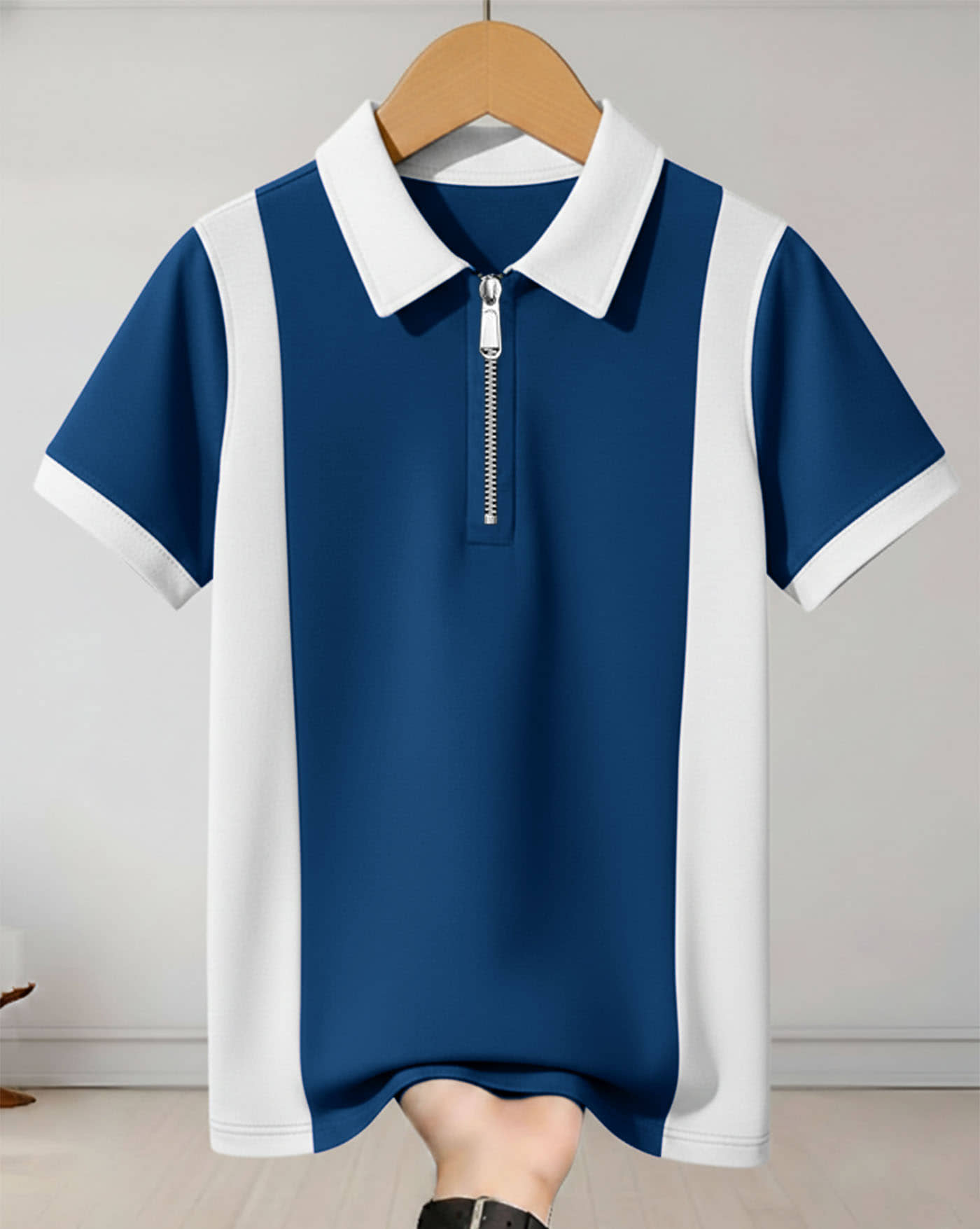AUSK Men Cotton Blend Regular Fit Striped Polo T Shirt ( Purple )