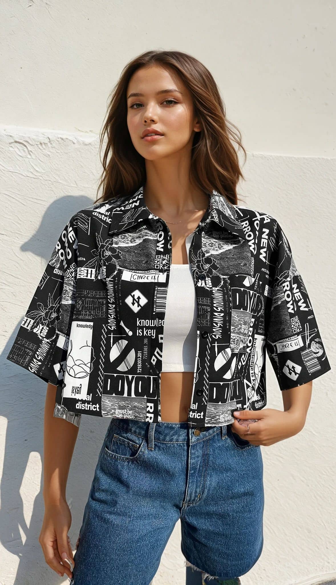 Aahwan Women Polyester Shirt ( Black )
