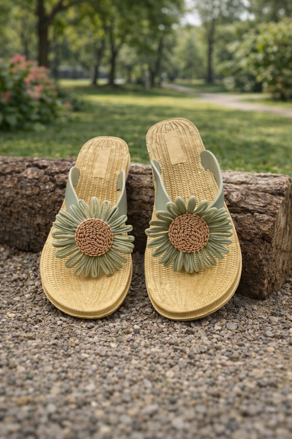 Fabbmate Yellow Women's T-Strap Flats