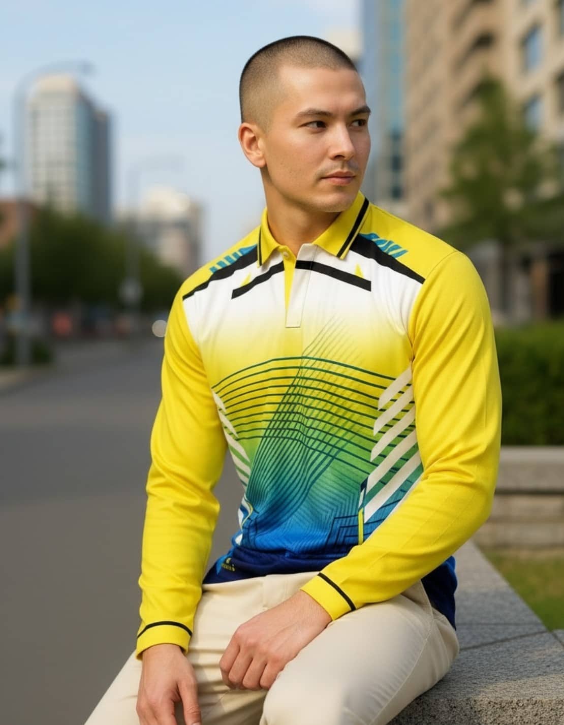 MENTIFIC Yellow Rayon Regular Fit Men's Sports Polo T-Shirt ( Pack of 1 )