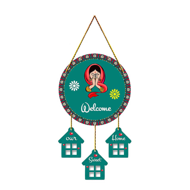 Welcome Wall Hanging for Home Decoration Wall Sculpture Paintings Wall Stickers Door Hanging Decoration Living Room Decor Diwali Decoration Gift Festival Decoration Items Wallpapers