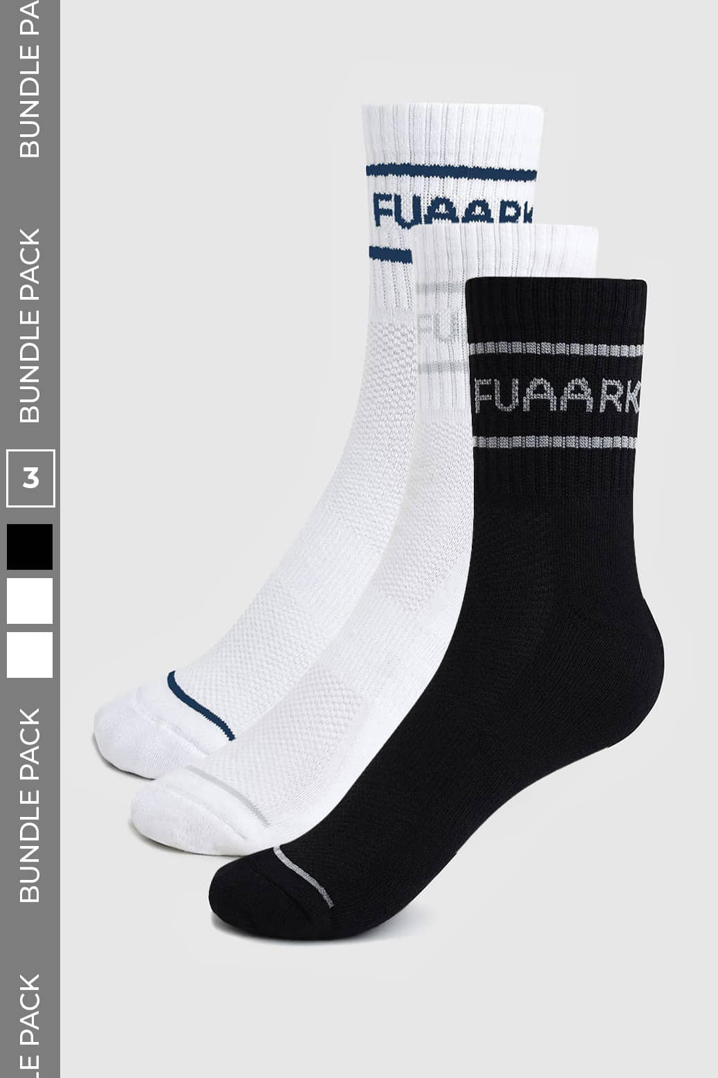 Fuaark Pack of 3 Men's Cotton Blend Mid Length Socks ( Multicolor 3 ) - Socks | Buy online on ZillyBuy