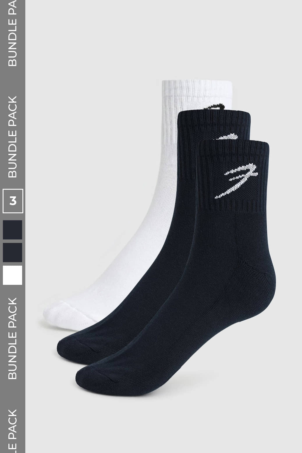 Fuaark Pack of 3 Men's Cotton Blend Mid Length Socks ( Multicolor 4 ) - Socks | Buy online on ZillyBuy