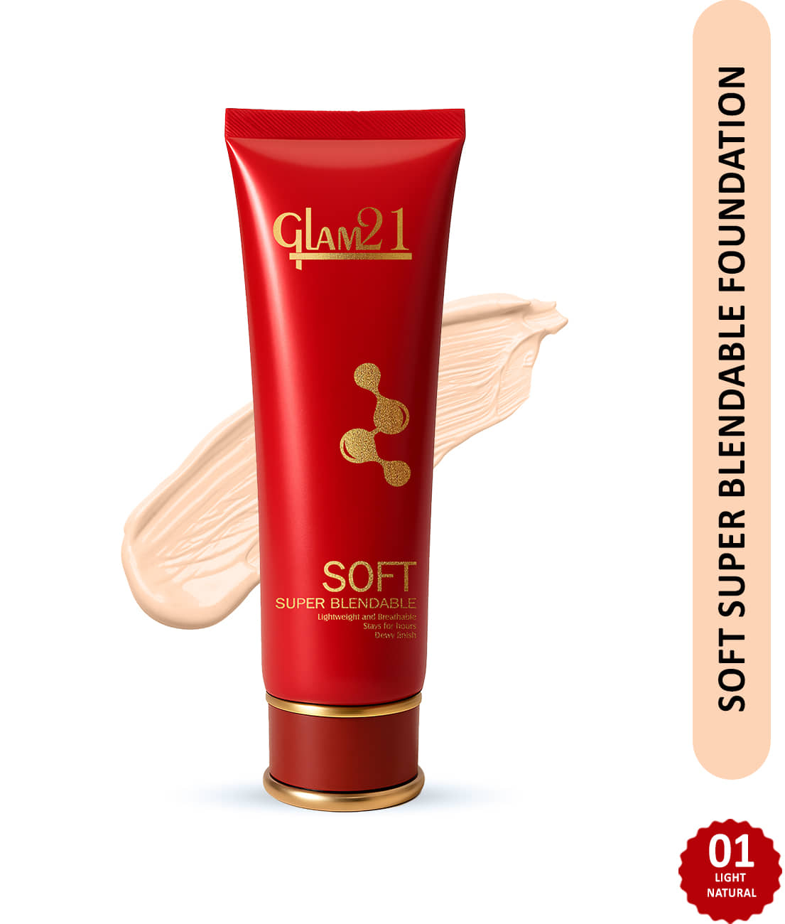 Glam21 Soft Super Belendable Foundation-F6502 Foundation Beige, 50Gm Foundation Beige, 70 G