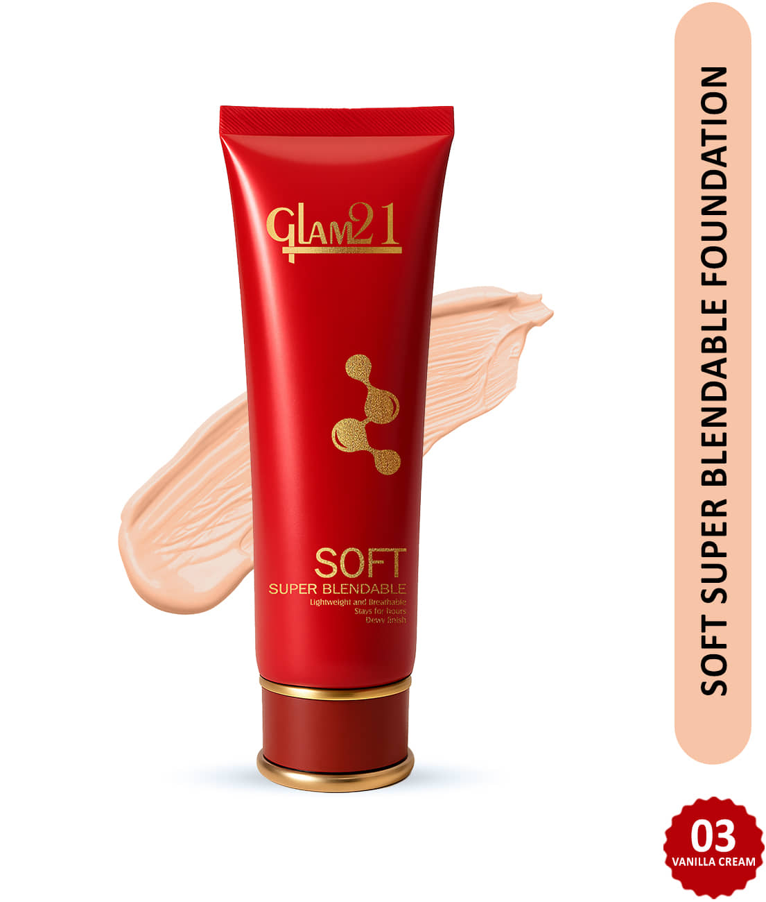 Glam21 Soft Super Belendable Foundation-F6502 Foundation Beige, 50Gm Foundation Beige, 70 G