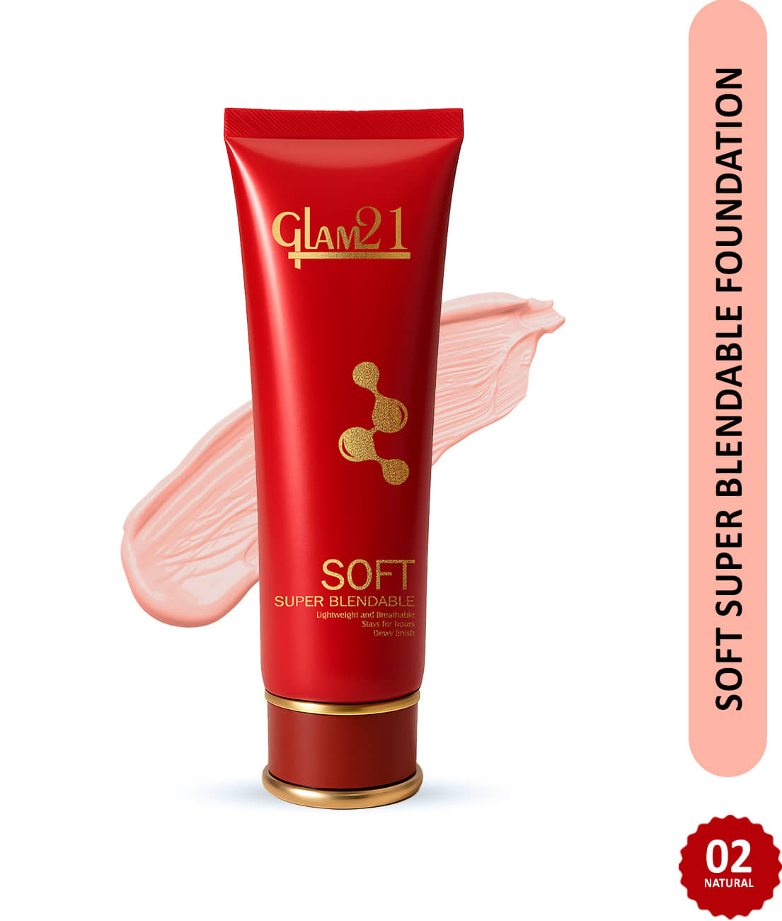 Glam21 Soft Super Belendable Foundation-F6502 Foundation Beige, 50Gm Foundation Beige, 70 G