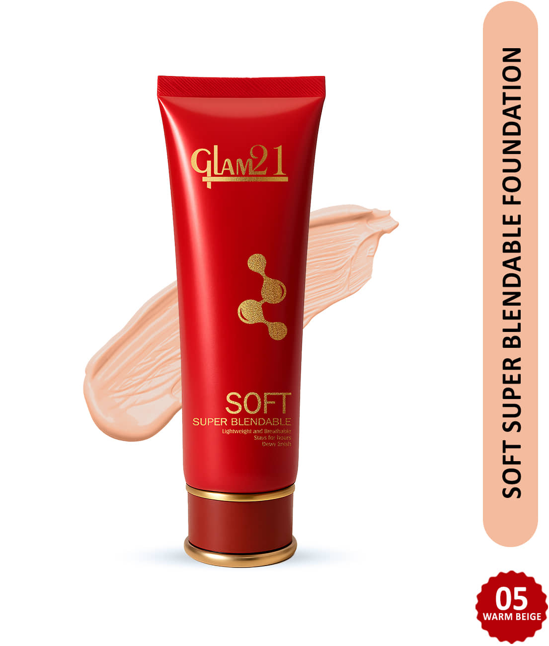 Glam21 Soft Super Belendable Foundation-F6502 Foundation Beige, 50Gm Foundation Beige, 70 G