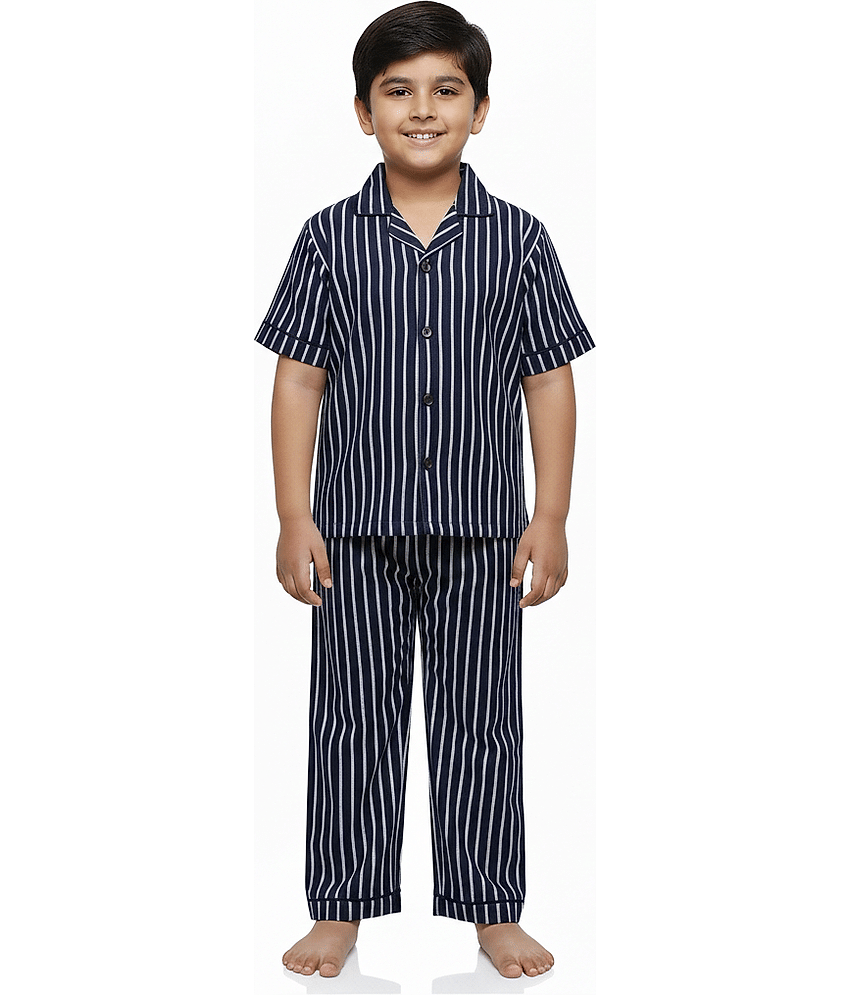 harshvardhanmart.com Pack of 1 Boys 100% Cotton Nightsuit Set ( Black ) - Nightwear & Loungewear | Buy online on ZillyBuy
