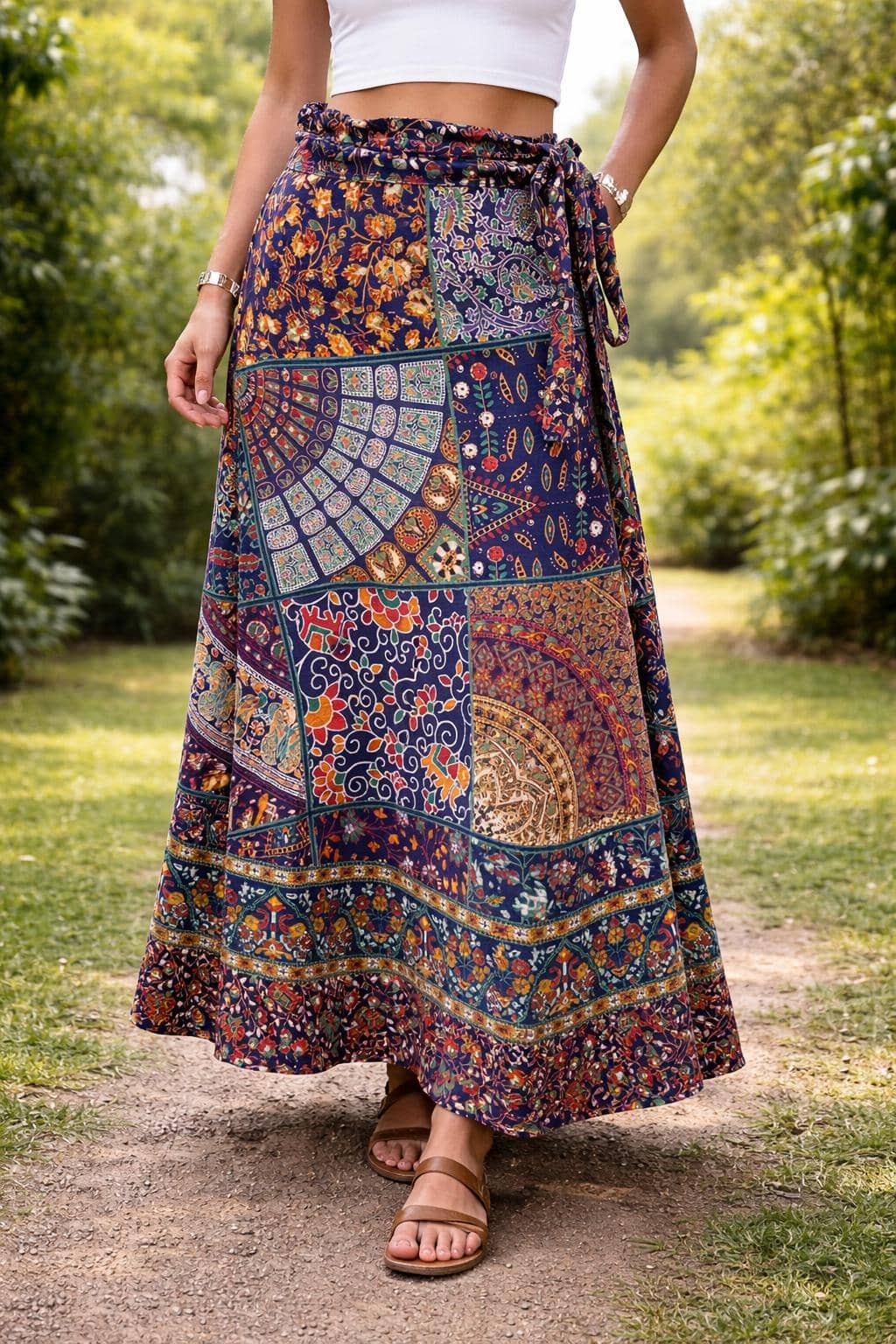 Frion Kandy Multi Color Cotton Women's Wrap Skirt ( Pack of 1 )