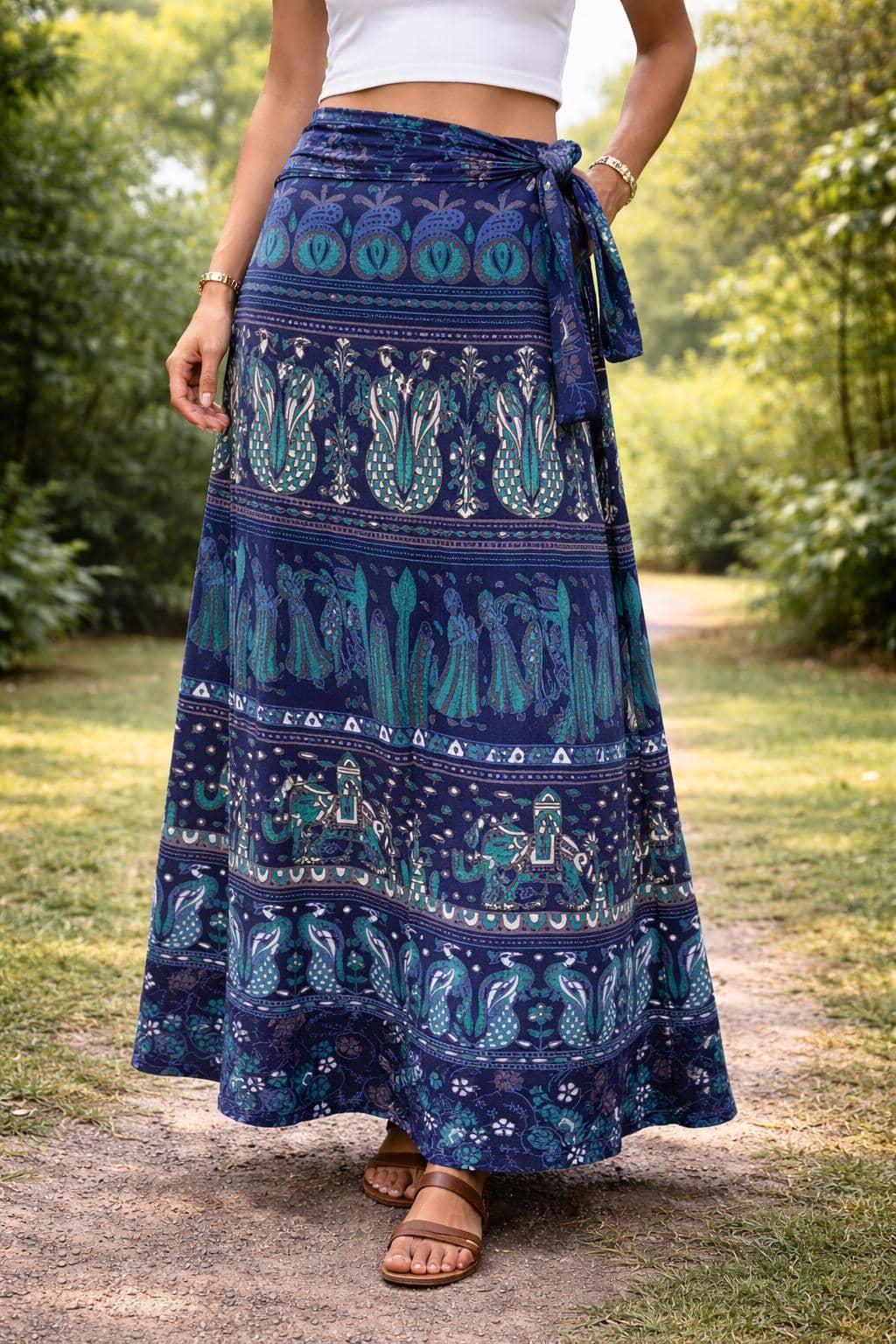 Frion Kandy Multi Color Cotton Women's Wrap Skirt ( Pack of 1 )
