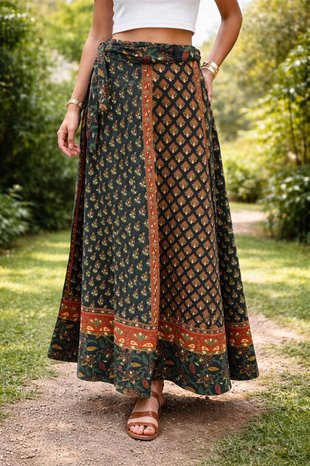 Frion Kandy Multi Color Cotton Women's Wrap Skirt ( Pack of 1 )