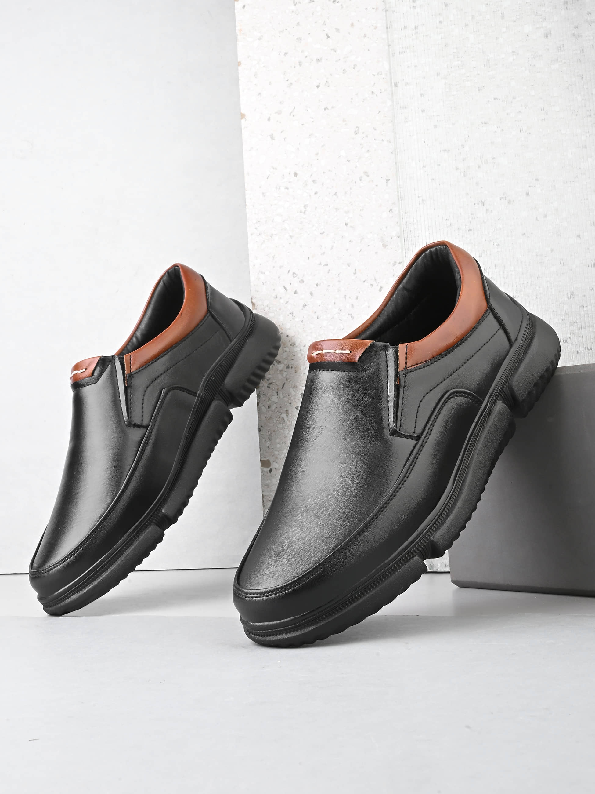 NAAL Black Men's Mocassin Formal Shoes - Formal Shoes | Buy online on ZillyBuy