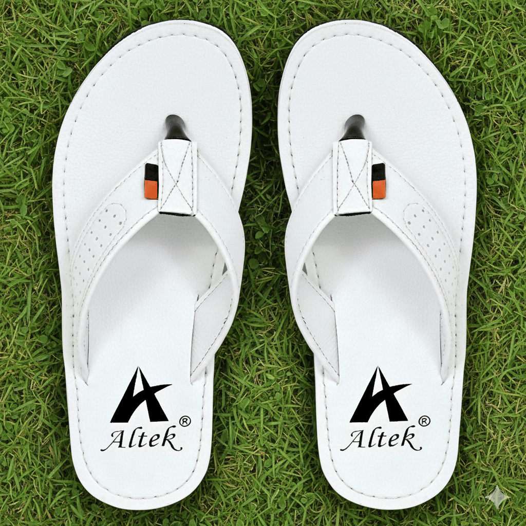 Altek White Men's Thong Flip Flop