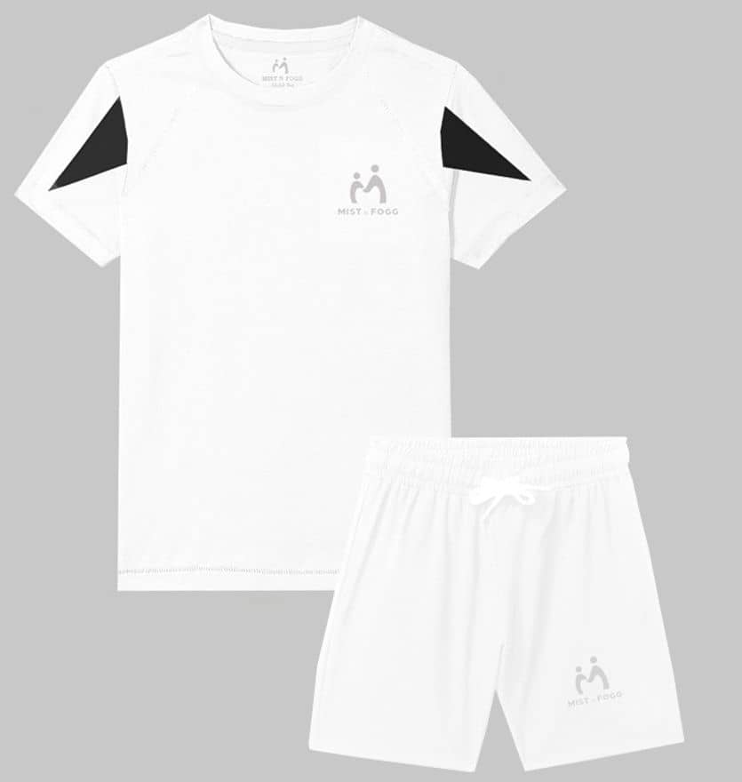MIST N FOGG Pack of 1 Unisex Polyester T-Shirt & Shorts Set ( Black )