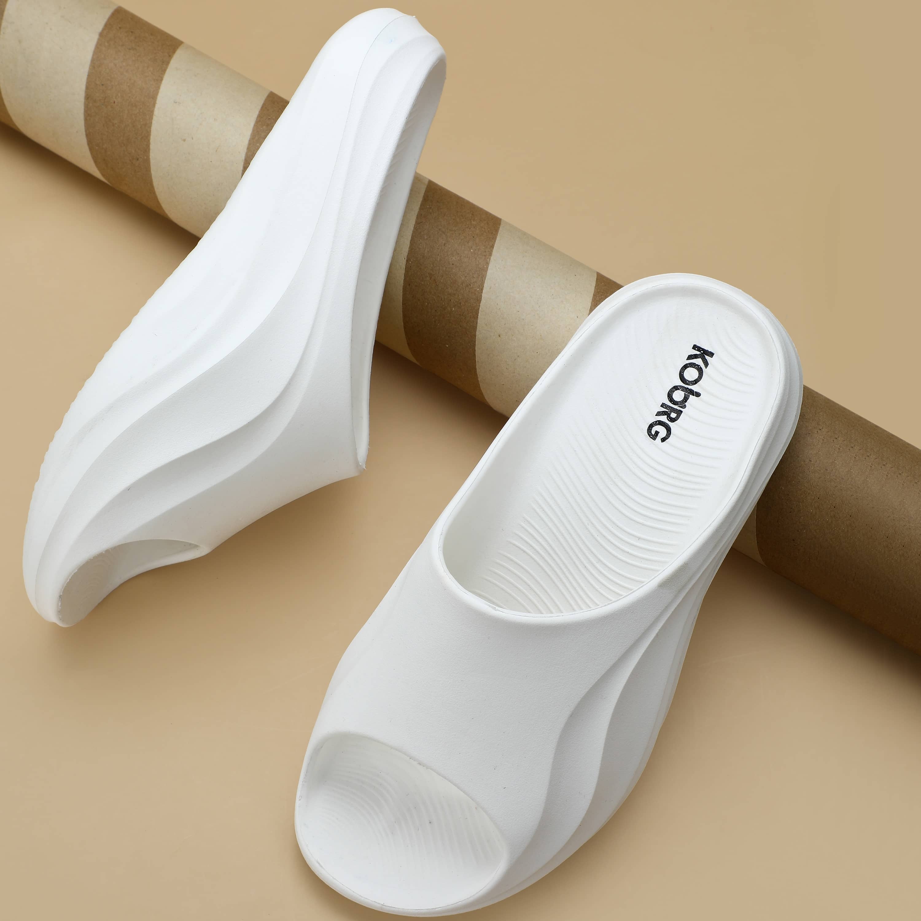 koburg Light Grey Men's Slide Flip Flop