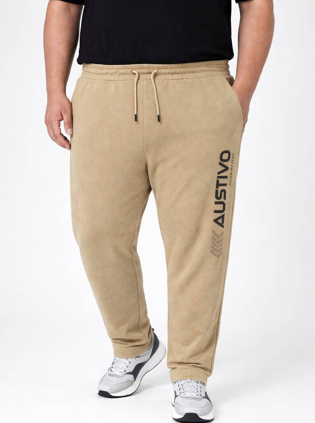AUSTIVO Black Cotton Blend Men's Trackpants ( Pack of 1 ) - Track Pants | Buy online on ZillyBuy