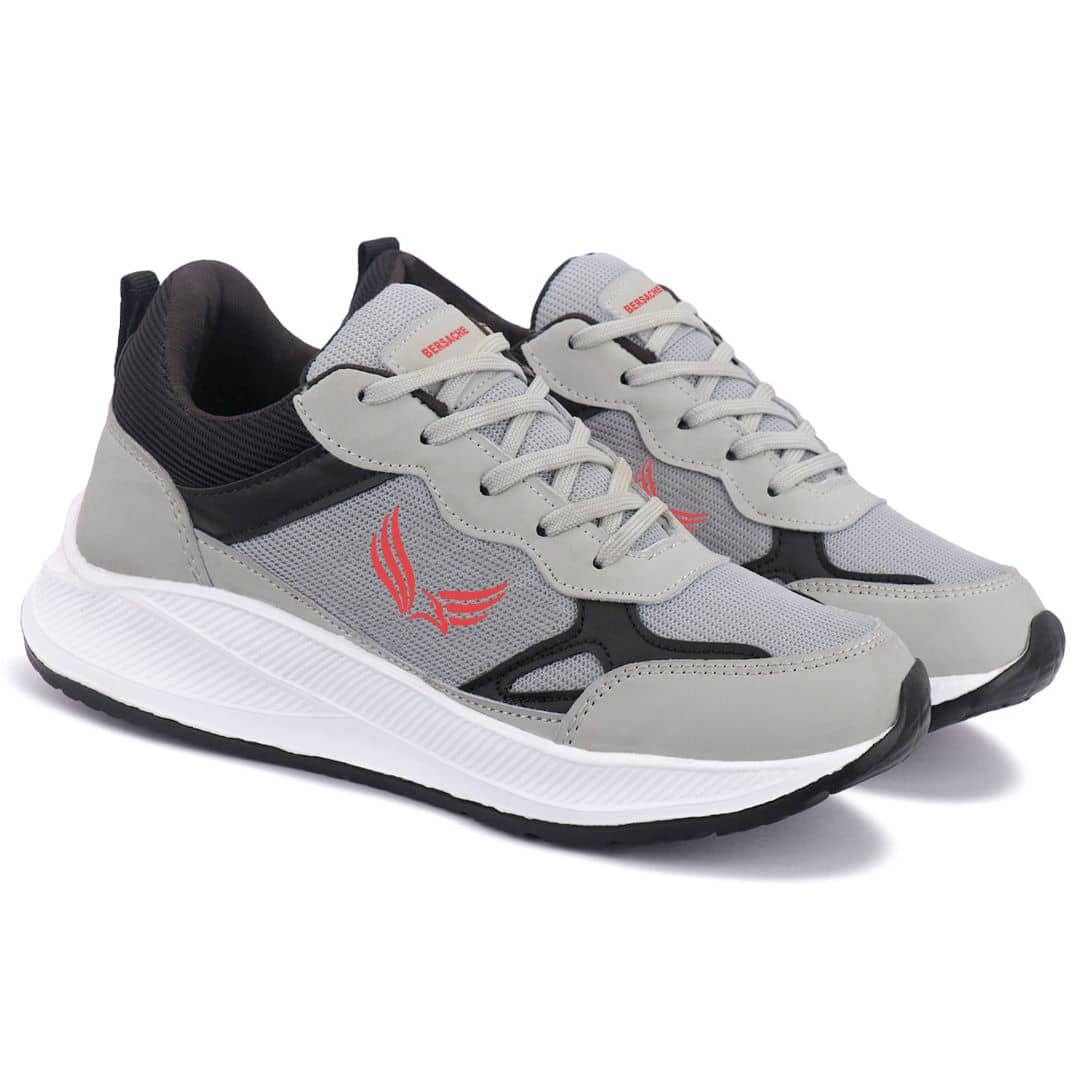 Bersache Sports Men's Shoes Gray Men's Sports Running Shoes - Sports Shoes | Buy online on ZillyBuy