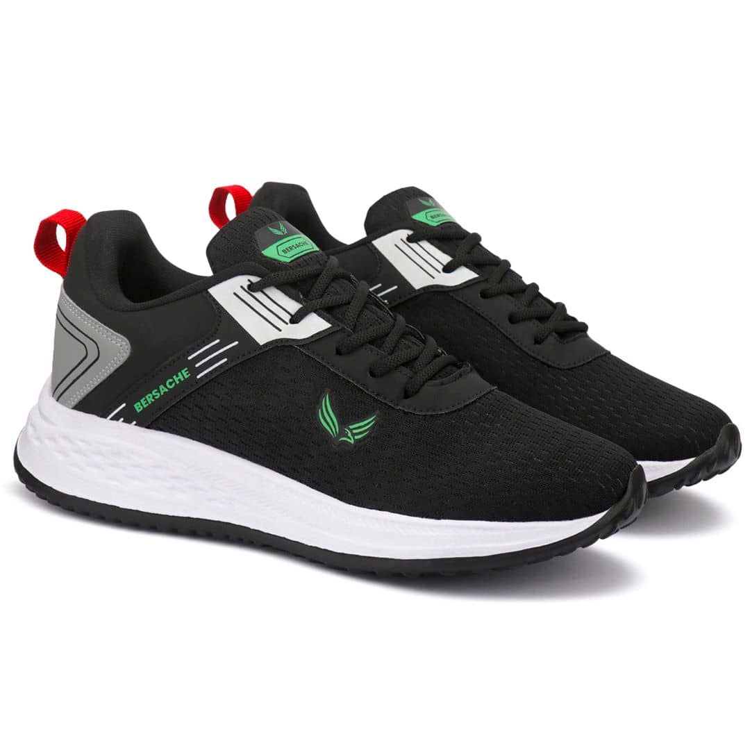 Bersache Sports Shoes Men's Black Men's Sports Running Shoes - Sports Shoes | Buy online on ZillyBuy