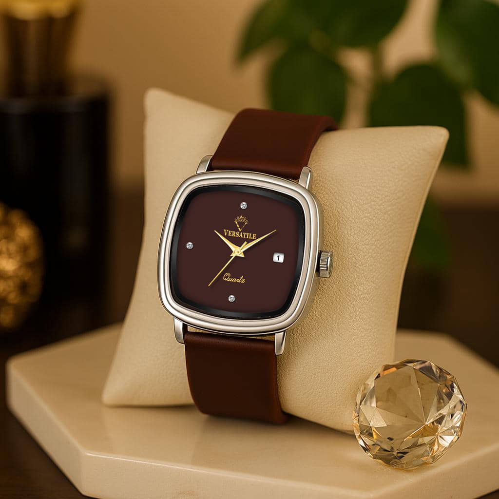 Versatile Brown Silicon Analog Men's Watch
