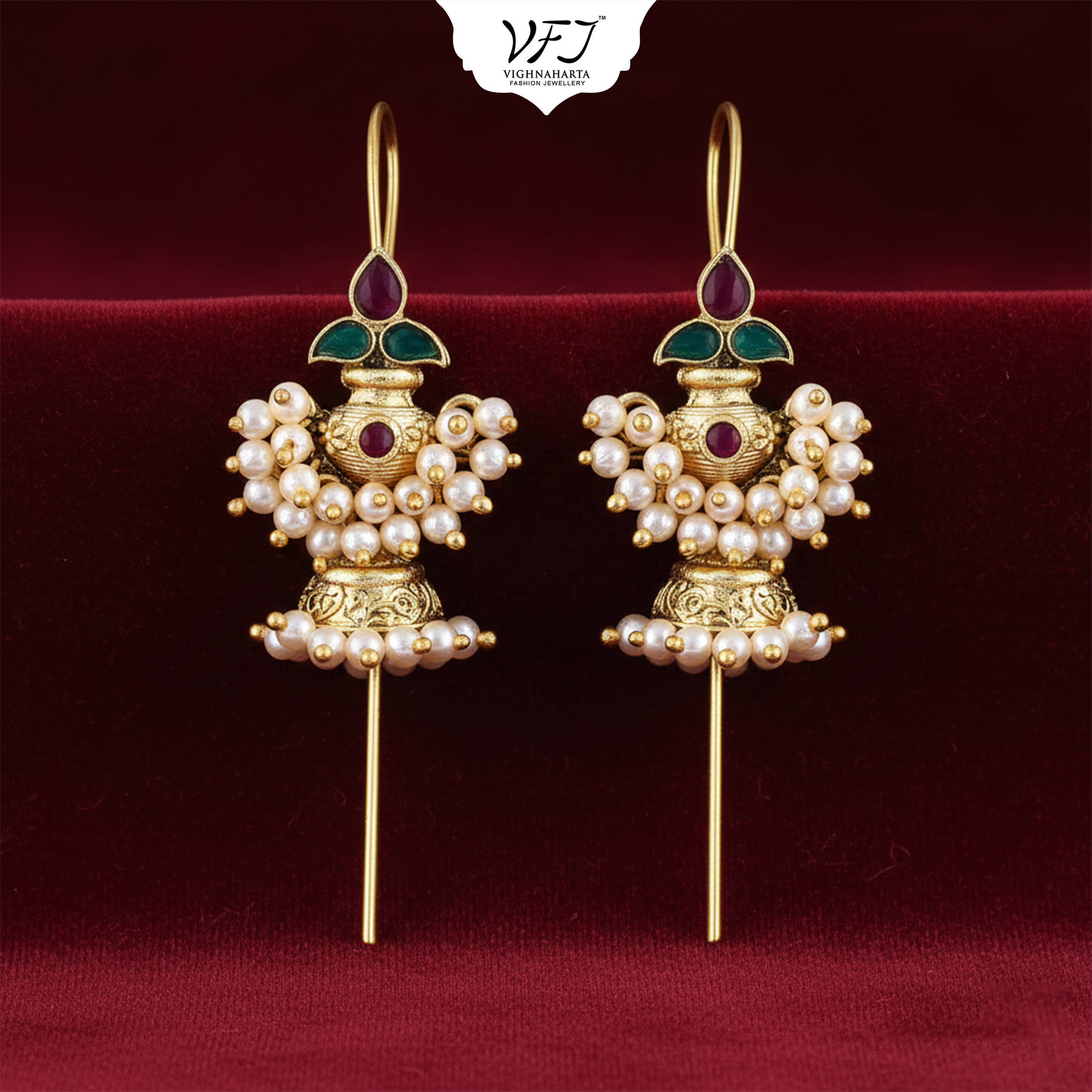 Vighnaharta Golden EarCuff Earrings ( Pack of 1 ) - Earrings | Buy online on ZillyBuy