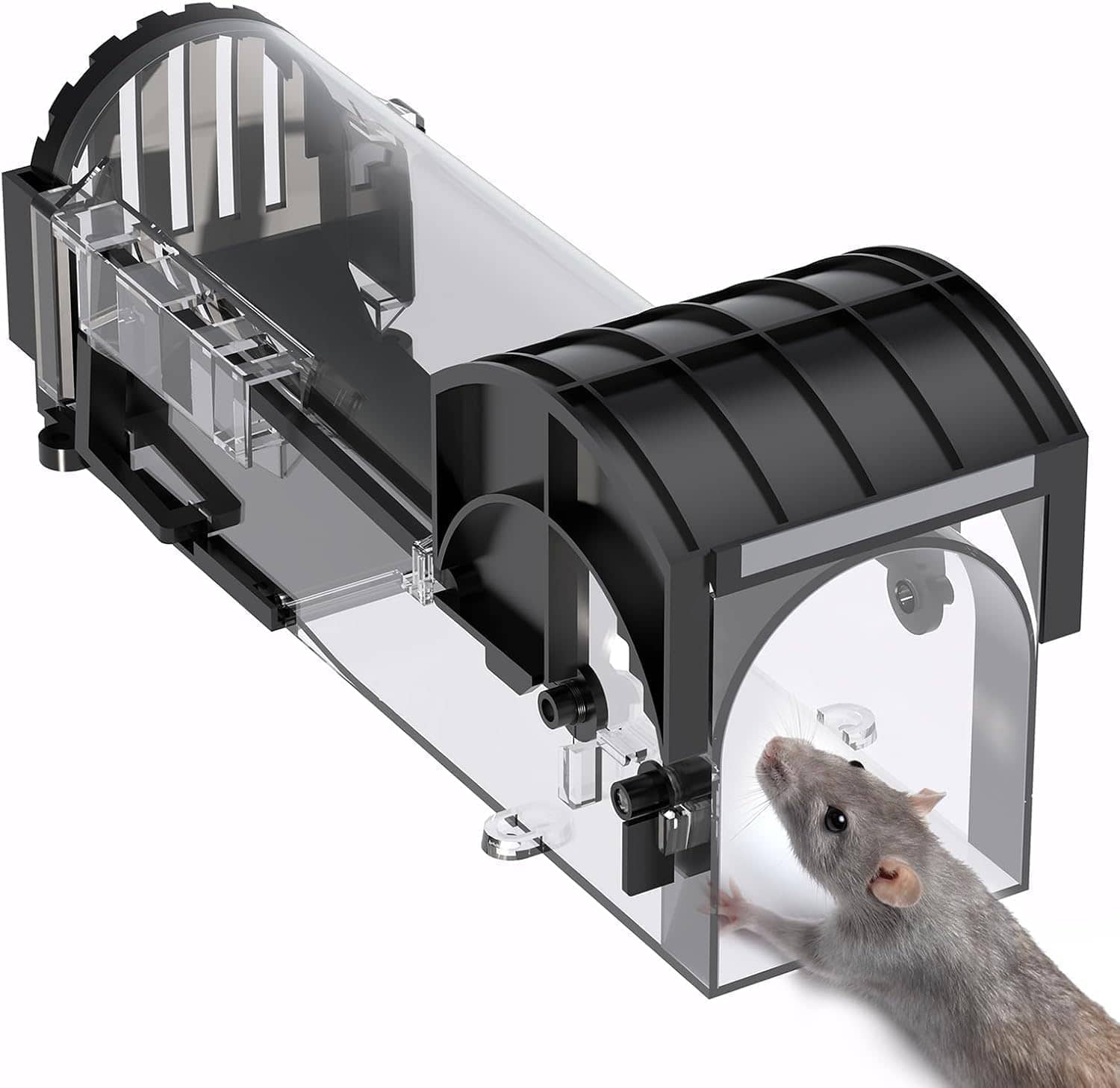 RAMDEV ENTERPRISE Rat Trap Cage for House Garden Patio, 32 cm Humane Enlarged No Kill Reusable Catch and Release Smart Rat Catcher Trap for Home, Rodent Trap for Mice, Pets, Rodents