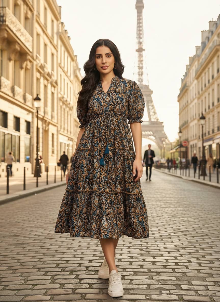 RAIYANI FASHION Women Crepe Printed Anarkali Kurti ( Yellow ) - Kurtis, Tunics | Buy online on ZillyBuy